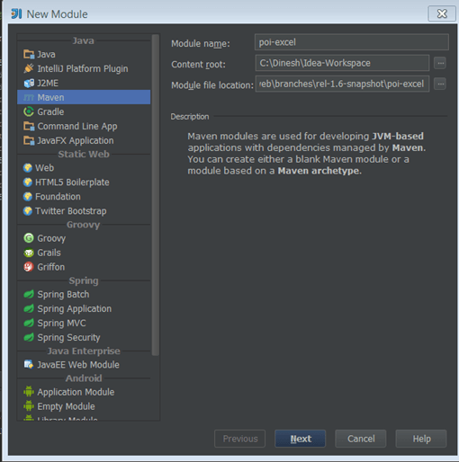 Excel Read Write Example using Apache POI HSSF and XSSF Library